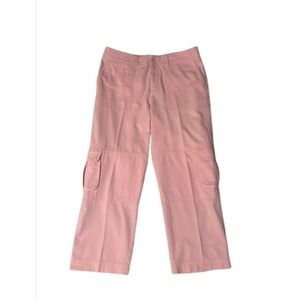 Lauren Ralph Lauren Active Stretch Cargo Capri Cropped Pants Pink Size 6 pockets